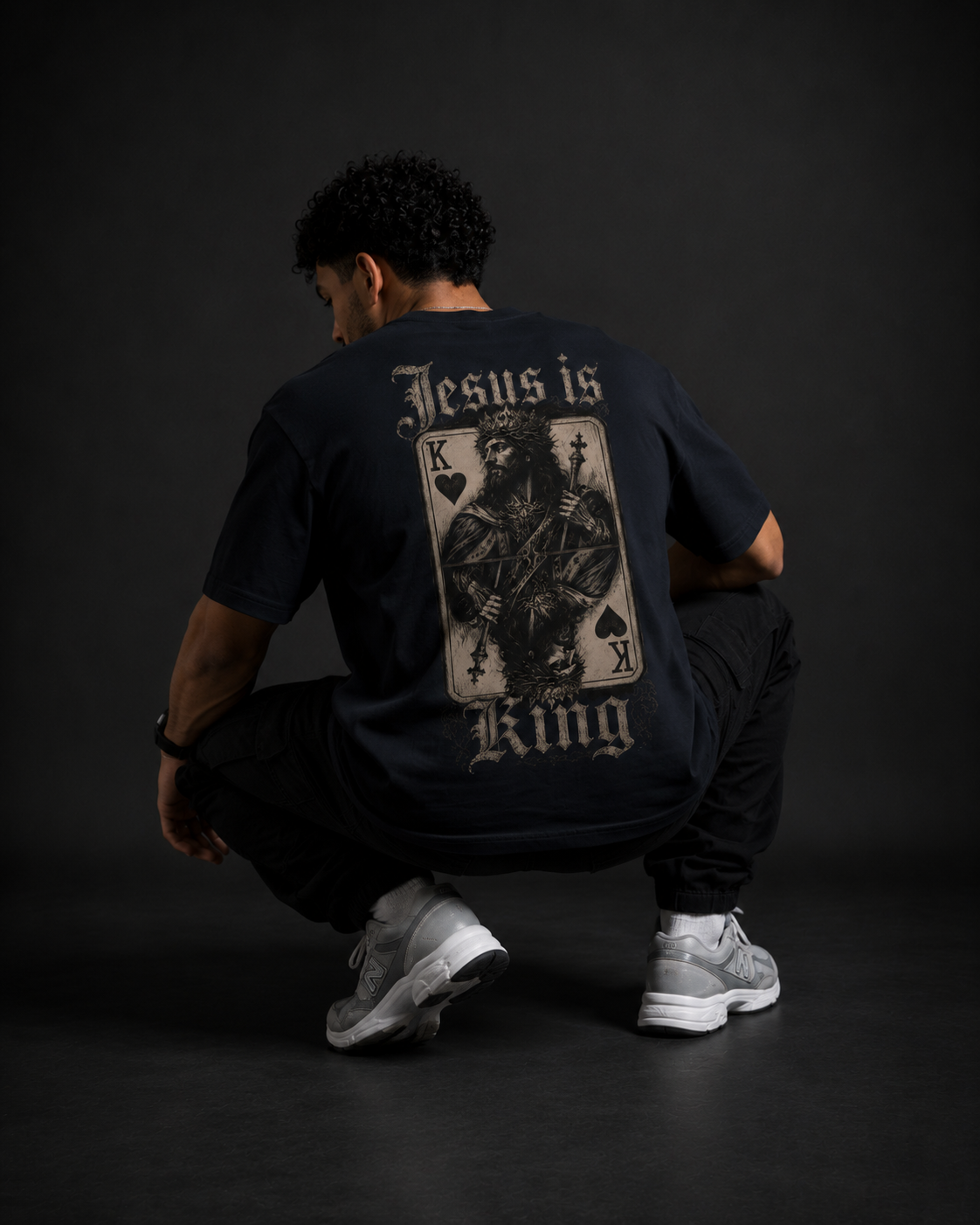 Navy - Jesus Is King T-Shirt