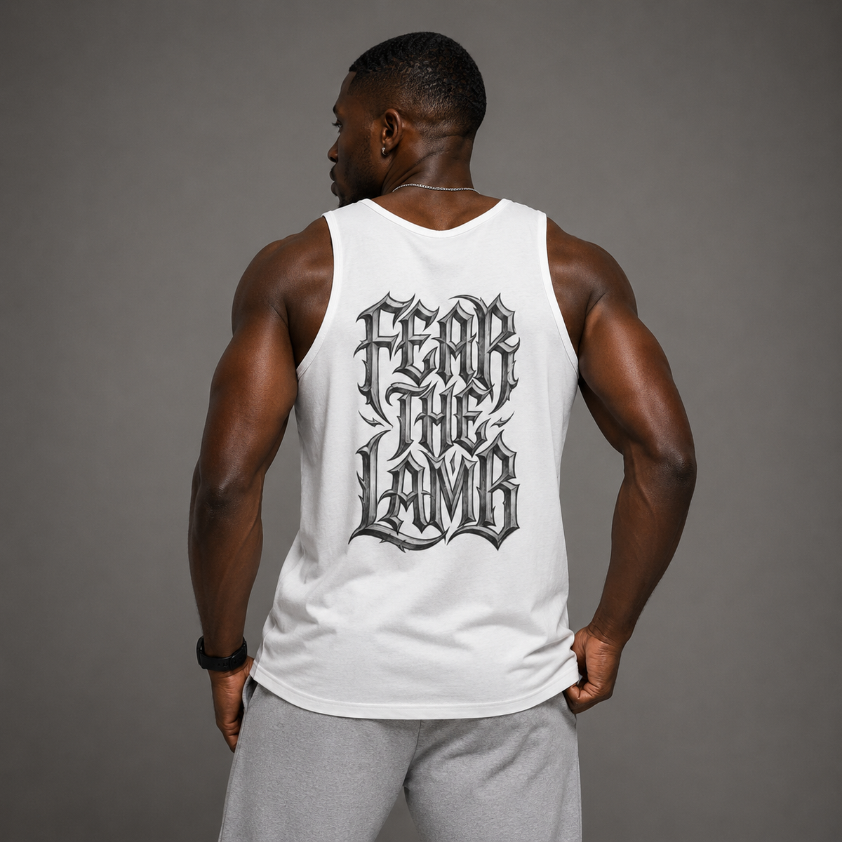 White - Fear the Lamb Tank Top