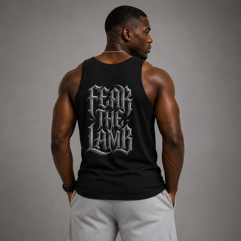 Black - Fear the Lamb Tank Top