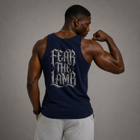 Navy - Fear the Lamb Tank Top