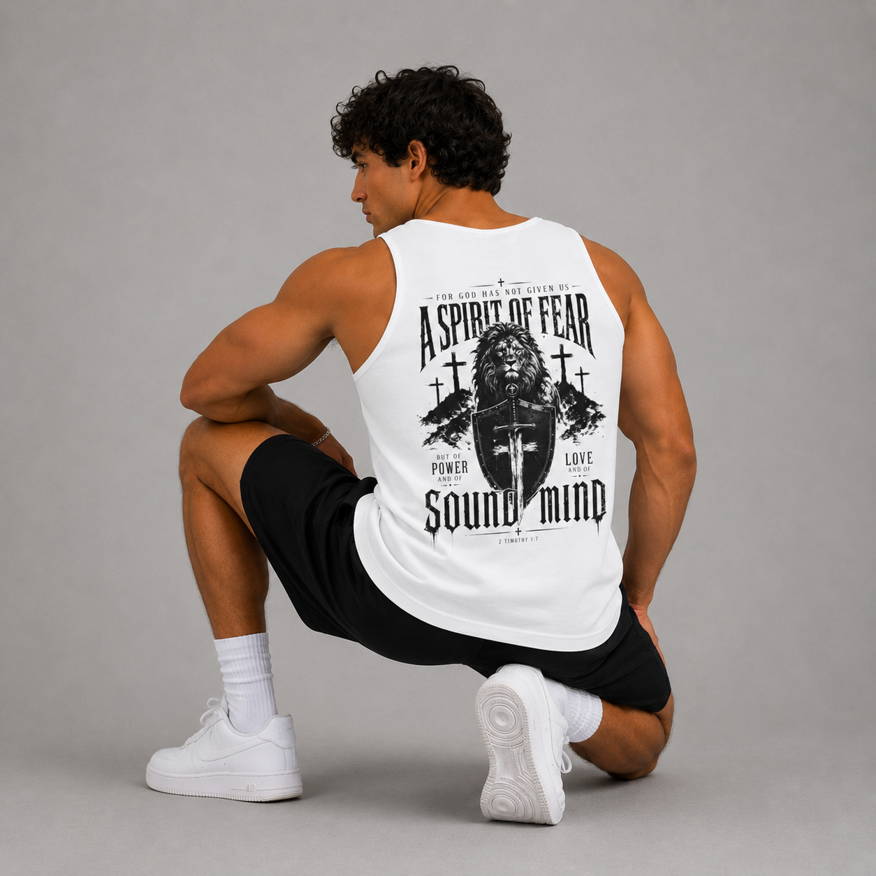 White - A Spirit of Power Men's Tank Top