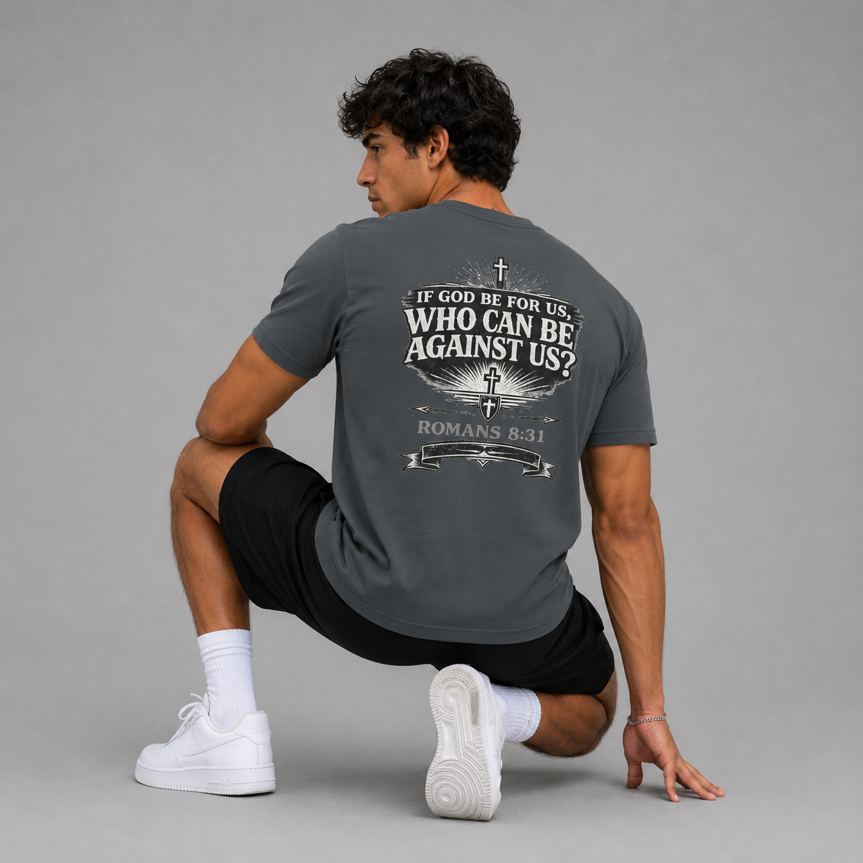 Iron Grey - If God Be For Us Who Can Be Against Us Men's Performance Tee